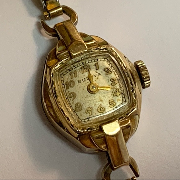 Vintage 1950’s Dainty Bulova Ladies Watch L1 Art Deco Square Dial Manual Wind - Picture 1 of 14